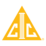 CIC logo: Yellow triangle with a column and stylized "C" letters.